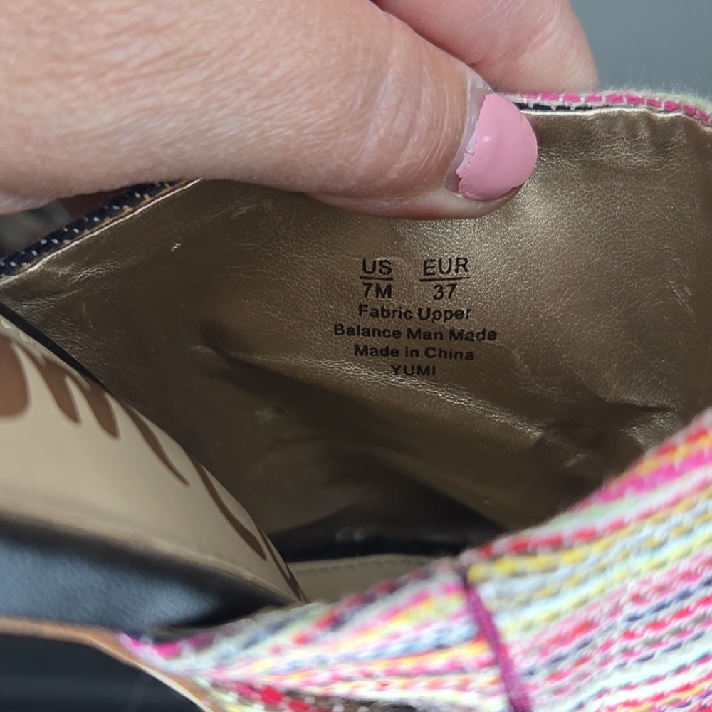 Sam Edelman Yumi Multi Color Bow Slide Heel Sandal Size 7 - Picture 11 of 11